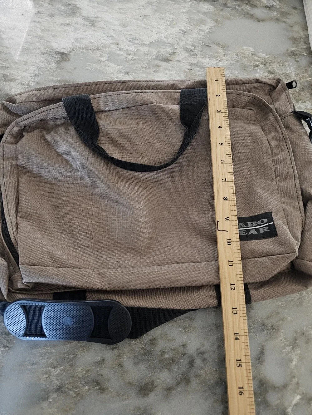 Cabo Gear Convertible Backpack Messenger Bag Travel Briefcase Commuter Brown